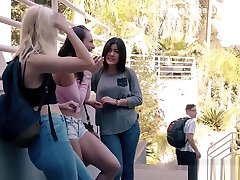 Aidra Fox gets pleasantly surprised by his size