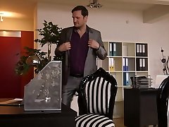 Office babe fingered and pussylicked