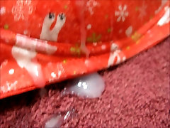 Cum on Christmas Bra in July