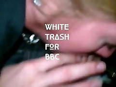 white trash bläst fetten schwarzen schwanz