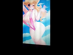 Princess Peach Cum Tribute