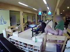 HUNT4K. Money helped hunter score successful strike in bowling bar