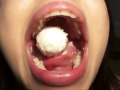 CAUTION! Very hot slut chewing Raffaello candy!