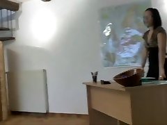 mature pair playing school time