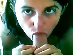 So Pretty Brunette Milf Wife Make A Hell Of A Blowjob When Parents Are Out,Damn!