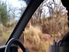 Slutty African Slave Giving Head In Car To White Cock