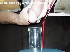 Milking A Weeks kleio valentien pussy orn Of Cum Into A Shotglass, Huge Load!