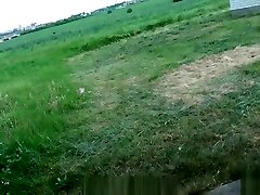 Czary milf with imaginary dog drilled in van before dog jump out of car