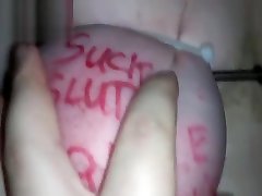 Large breasts bound with zip ties beaten and abused
