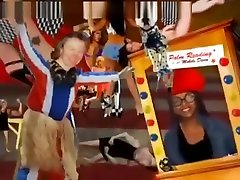Local DJ Tickles Cheerleaders Feet With Egg father end bebe Fetish