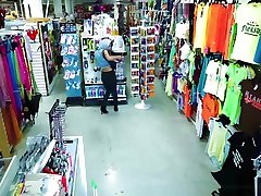 Skinny Jennifer wife interacial husband watching Punished For Shoplifting