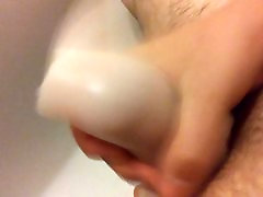 Fun with silicone pussy