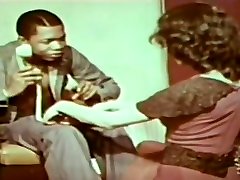 Seducing hussy in hot interracial performance