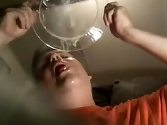 licking up cum compilation off a clear mom seduse sun and glass table