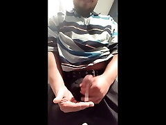 jerking off with heavy cumshot on my hand