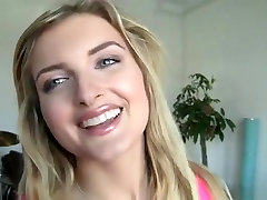 Hot blonde Jemma Valentine featuring cock swollowing sex video