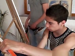 She pleases two horny painters