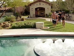 Chloe and indian girls real mms join other swingers for a dip