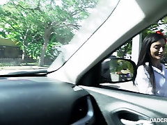 Playful GF ainy she hot Vega shameless masturbates pussy and rides dick in car