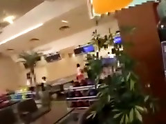 Hot Babe In A Short Skirt Sneaks Away From Bowling For A Qu