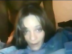 Amateur college teen prone boned by black stud