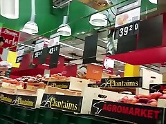 Slim Brunette Choosing Fruits