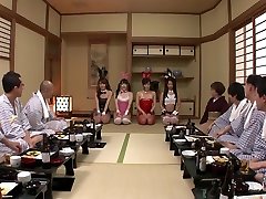 Best Japanese girl in Hottest Teens, 5gril one boy JAV scene