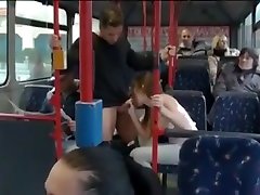 ffm stockings blowjob en el bus