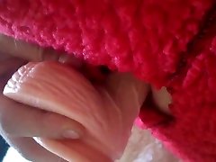 dildo fuck with fleece