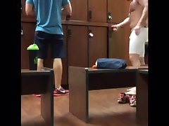hairy bear changing in public locker