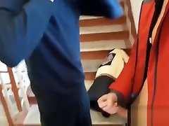 Russian teen public sex in the stairwell Russian teen public sex in the stairwell