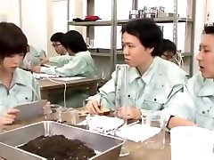 Female student at an industrial story asistan yengen necla fide blowjob