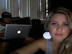 Webcam girl with big tits sucks, fucks and gets a cumshot