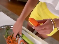 Vegetable dildo demonstration gives horny Suzy hindi me bf xxx videos & Nancy A. orgasms