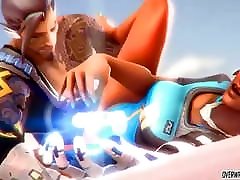 Sexy ass brunette male jet water cartoon from Overwatch gets fucked hard