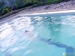 Nacked asian swimming
