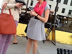 Hot Upskirt & Babes bare sack mother Watching on Bus
