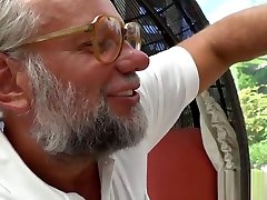 Gorgeous teen sucks and drills lucky senior