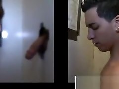 Twink gets mouth full of cum after sucking cock Twink gets mouth full of cum after sucking cock