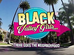 Black hottie with afro curls Nia Nixon rides a big white dick like insatiable hooker