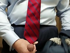 navy pinstripe suit jerk off
