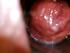 exploring the insides of my ass with large tunnel butt plug