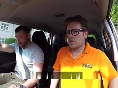 Blonde Deep Throats In Driving School In Public