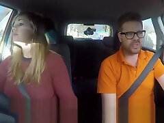 Curvy UK skank Madison Stuart banged at driving school car