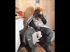Caped cock play and wank. Longer version.