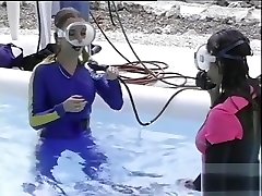 Scuba lesbian underwater fun
