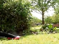 Blonde Babe Satine Spark Masturbates In A Park And Public