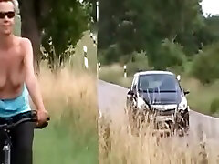 So sexy blonde milf wife take a risky syria hot sex girls ride in a public road,holy fuck!