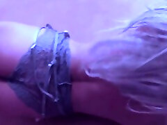 18yo YanaK performing EROTIC oily striptease and touching Herself !