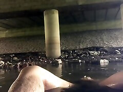 underwater jerking off and cum under a hard yoga fucking